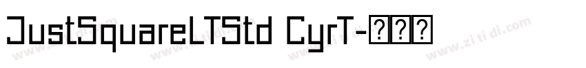 JustSquareLTStd CyrT字体转换